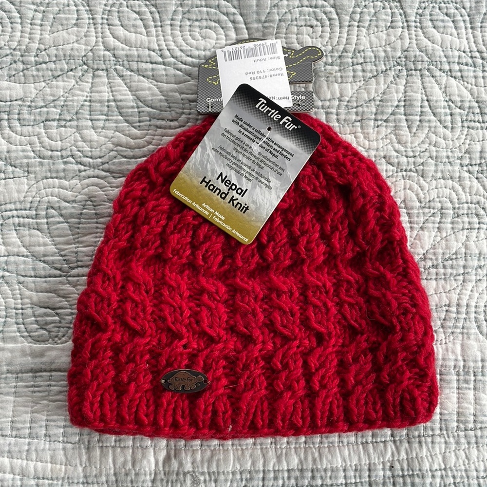Red Turtle Fur winter hat